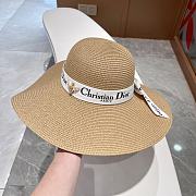 Kitlife Dior Wide Brim Straw Hat Brown - 3