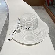 Kitlife Dior Wide Brim Straw Hat White - 2
