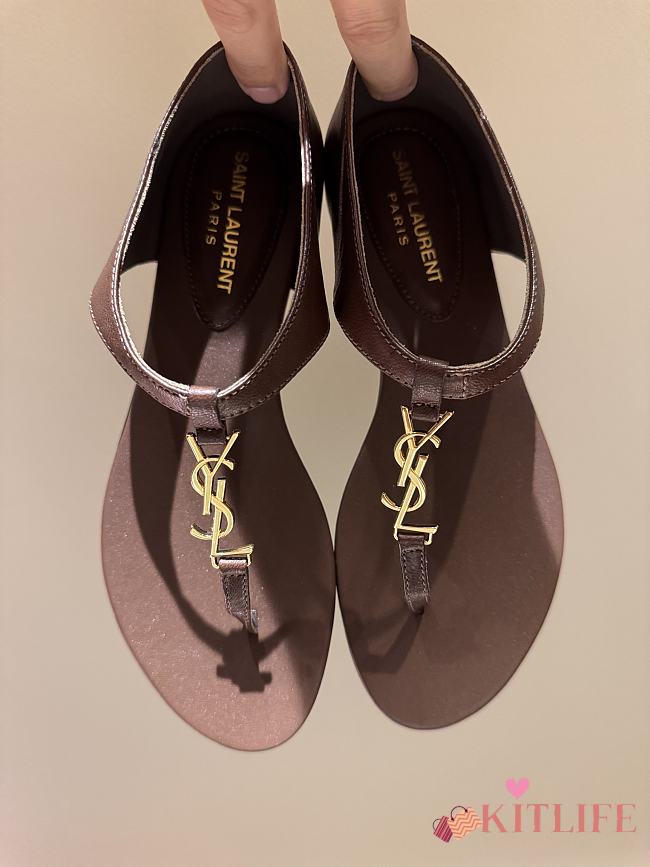 Kitlife Saint Laurent Sandals Brown - 1