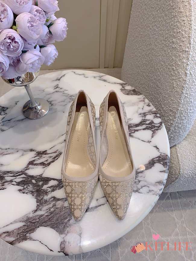 Kitlife Dior Sparkling Galaxy Beige Heel Shoes - 1