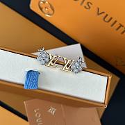 Kitlife Louis Vuitton Crystal Diamond Letter Flower Earrings - 4