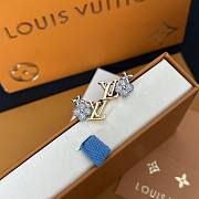 Kitlife Louis Vuitton Crystal Diamond Letter Flower Earrings - 5