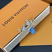 Kitlife Louis Vuitton Crystal Diamond Letter Flower Earrings - 3