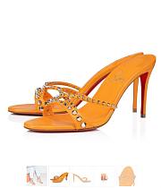 Kitlife Christian Louboutin Tatoosh Spikes 85mm Leather Sandals Orange - 1