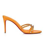 Kitlife Christian Louboutin Tatoosh Spikes 85mm Leather Sandals Orange - 4