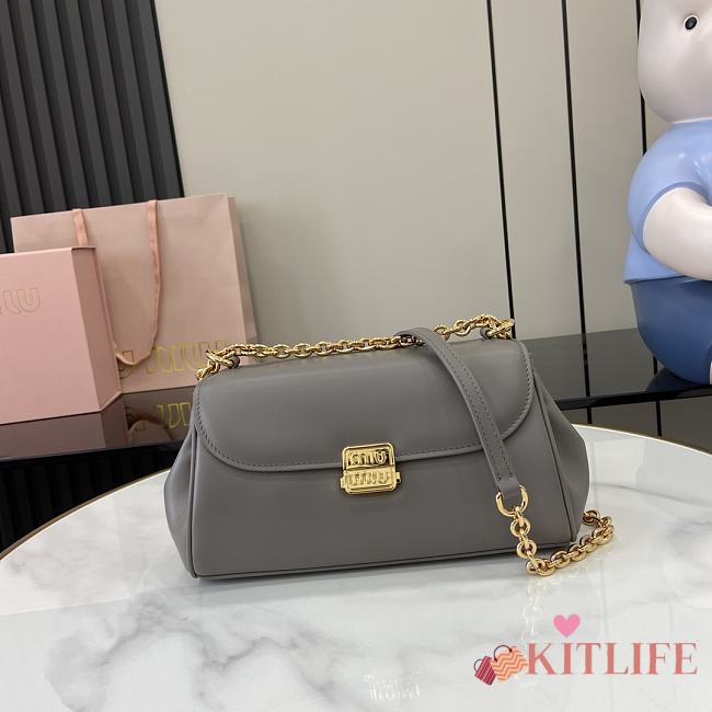 Kitlife MiuMiu Baguette Bag Grey 5BD266 24x13.5x9cm - 1