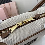 Kitlife MiuMiu Canvas Tote Bag With Leather Edges 34x23x12cm - 2