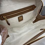 Kitlife MiuMiu Canvas Tote Bag With Leather Edges 34x23x12cm - 3