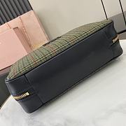 Kitlife MiuMiu Beau Top-handle Tratan Bag Green With Leather Details 34x23x12cm - 6