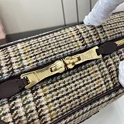 Kitlife MiuMiu Beau Top-handle Tratan Bag Beige With Leather Details 34x23x12cm - 4