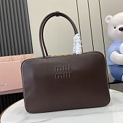 Kitlife MiuMiu Burgundy Leather Beau Shoulder Bag 34x23x12cm - 1