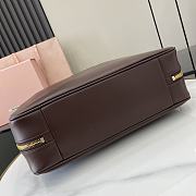 Kitlife MiuMiu Burgundy Leather Beau Shoulder Bag 34x23x12cm - 6