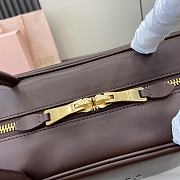 Kitlife MiuMiu Burgundy Leather Beau Shoulder Bag 34x23x12cm - 5