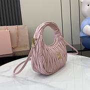Kitlife MiuMiu Wander Hobo Bag Pink 28x27x10cm - 6