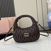 Kitlife MiuMiu Wander Hobo Bag Dark Brown 28x27x10cm - 1
