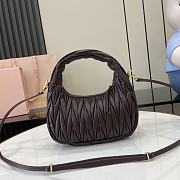Kitlife MiuMiu Wander Hobo Bag Dark Brown 28x27x10cm - 6