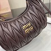 Kitlife MiuMiu Wander Hobo Bag Dark Brown 28x27x10cm - 2