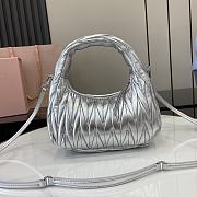 Kitlife Miu Miu Wander Hobo Bag Silver 20x6x17cm - 2