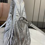 Kitlife Miu Miu Wander Hobo Bag Silver 20x6x17cm - 4