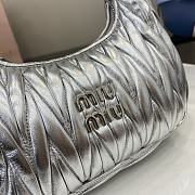 Kitlife Miu Miu Wander Hobo Bag Silver 20x6x17cm - 6