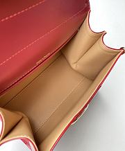 Kitlife Delvaux Brillant Box Leather Bag in Red 20x10x16cm - 4