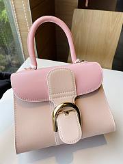 Kitlife Delvaux Brillant Box Leather Bag in Pink 20x10x16cm - 1