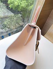 Kitlife Delvaux Brillant Box Leather Bag in Pink 20x10x16cm - 2