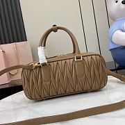 Kitlife MiuMiu Arcadie Matelasse Top Handle Bag Brown 27x12x9cm - 4