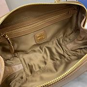 Kitlife MiuMiu Arcadie Matelasse Top Handle Bag Brown 27x12x9cm - 3