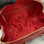 Kitlife MiuMiu Arcadie Matelasse Top Handle Bag Red 27x12x9cm - 4