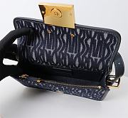 Kitlife Miss Dior Flap Bag Blue Miss Dior Allover Denim 22x11x6cm - 2