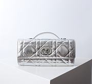 Kitlife Dior Miss Caro Top Handle Pouch Silver 24x12x4cm - 1