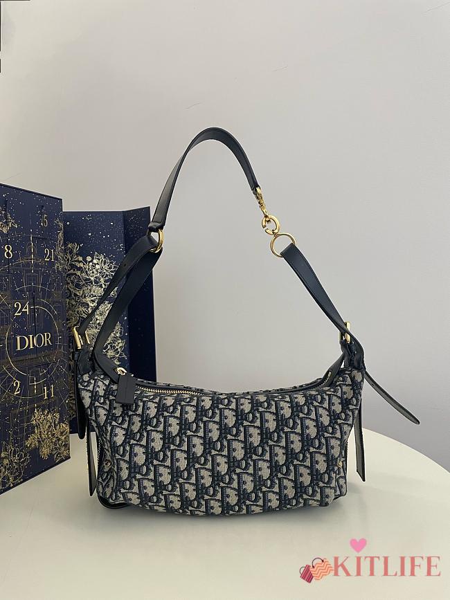 Kitlife Dior D-Journey Bag Blue Oblique 25.5x14.5x14cm  - 1