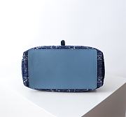 Kitlife Dior Toujours Bag Denim Blue Tweed With White Cannage Motif 28.5x19x21.5cm  - 6