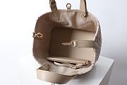 Kitlife Dior Toujours Bag Denim Beige Tweed With White Cannage Motif 28.5x19x21.5cm - 5