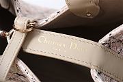 Kitlife Dior Toujours Bag Denim Beige Tweed With White Cannage Motif 28.5x19x21.5cm - 2