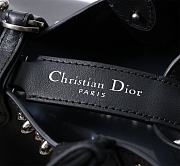 Kitlife Dior Toujours Bag Black Cannage Calfskin with Silver-Finish Studs and White Resin Pearls 28.5x21.5x17cm - 5