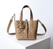 Kitlife Dior Small Toujours Vertical Tote Bag Brown 16×18×12cm - 1