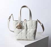Kitlife Dior Small Toujours Vertical Tote Bag White 16×18×12cm - 1