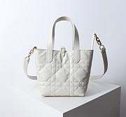 Kitlife Dior Small Toujours Vertical Tote Bag White 16×18×12cm - 3
