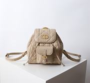Kitlife Dior Caro Backpack Beige 19.5x18.5x8.5cm - 1
