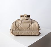 Kitlife Dior Caro Backpack Beige 19.5x18.5x8.5cm - 6