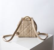 Kitlife Dior Caro Backpack Beige 19.5x18.5x8.5cm - 5
