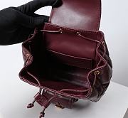 Kitlife Dior Caro Backpack Burgundy 19.5x18.5x8.5cm - 4