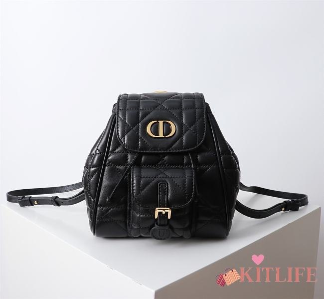 Kitlife Dior Caro Backpack Black 19.5x18.5x8.5cm - 1