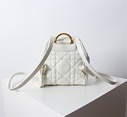 Kitlife Dior Caro Backpack White 19.5x18.5x8.5cm - 4