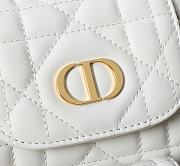 Kitlife Dior Caro Backpack White 19.5x18.5x8.5cm - 2