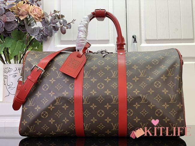 Kitlife Louis Vuitton Keepall Bandoulière 50 Red M12630 50x29x23cm - 1