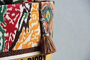 Kitlife Dior D-Bubble Bucket Bag Orange Multicolor Dior Paisley Embroidery 16x25x16cm - 3