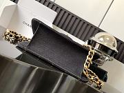 Kitlife Chanel Vintage Black Denim Messenger Bag 22x18.5x7.5cm - 4
